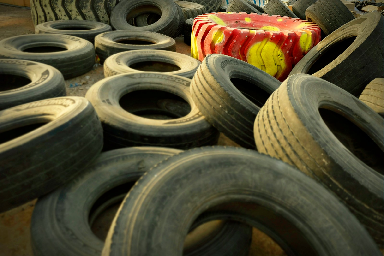 a pile of tires, bulk item removal