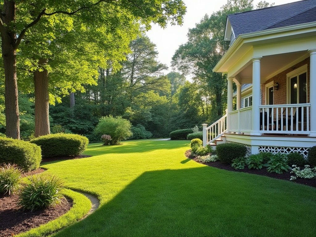 Backyard with porch and sunshine, Mead Junk Removal