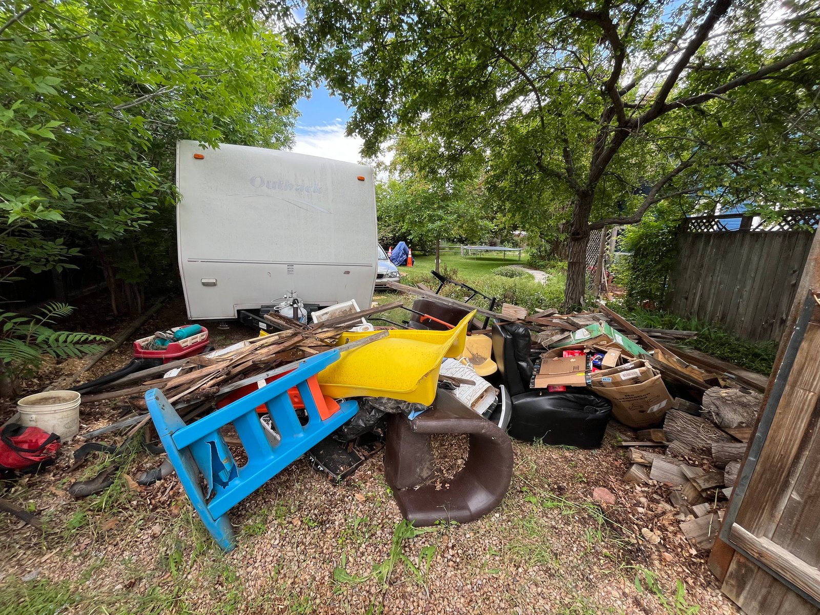 Junk, bicycles, rubbish